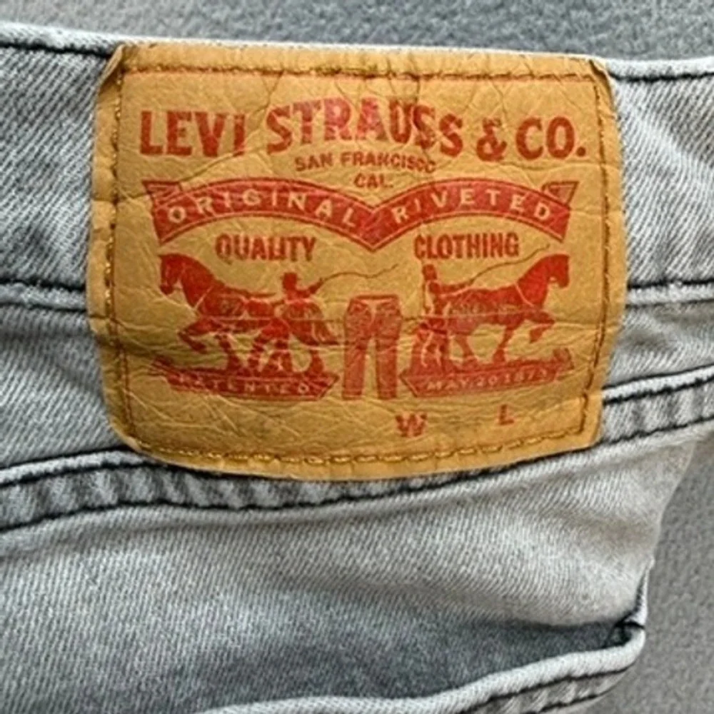 Levis 514 Jeans Straight Fit 34x34 (FIT 34x31) Gray Denim Stretch Casual Classic